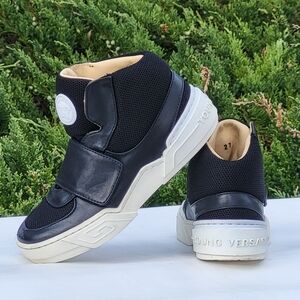 Versace Kids Black Leather Sneakers Boots